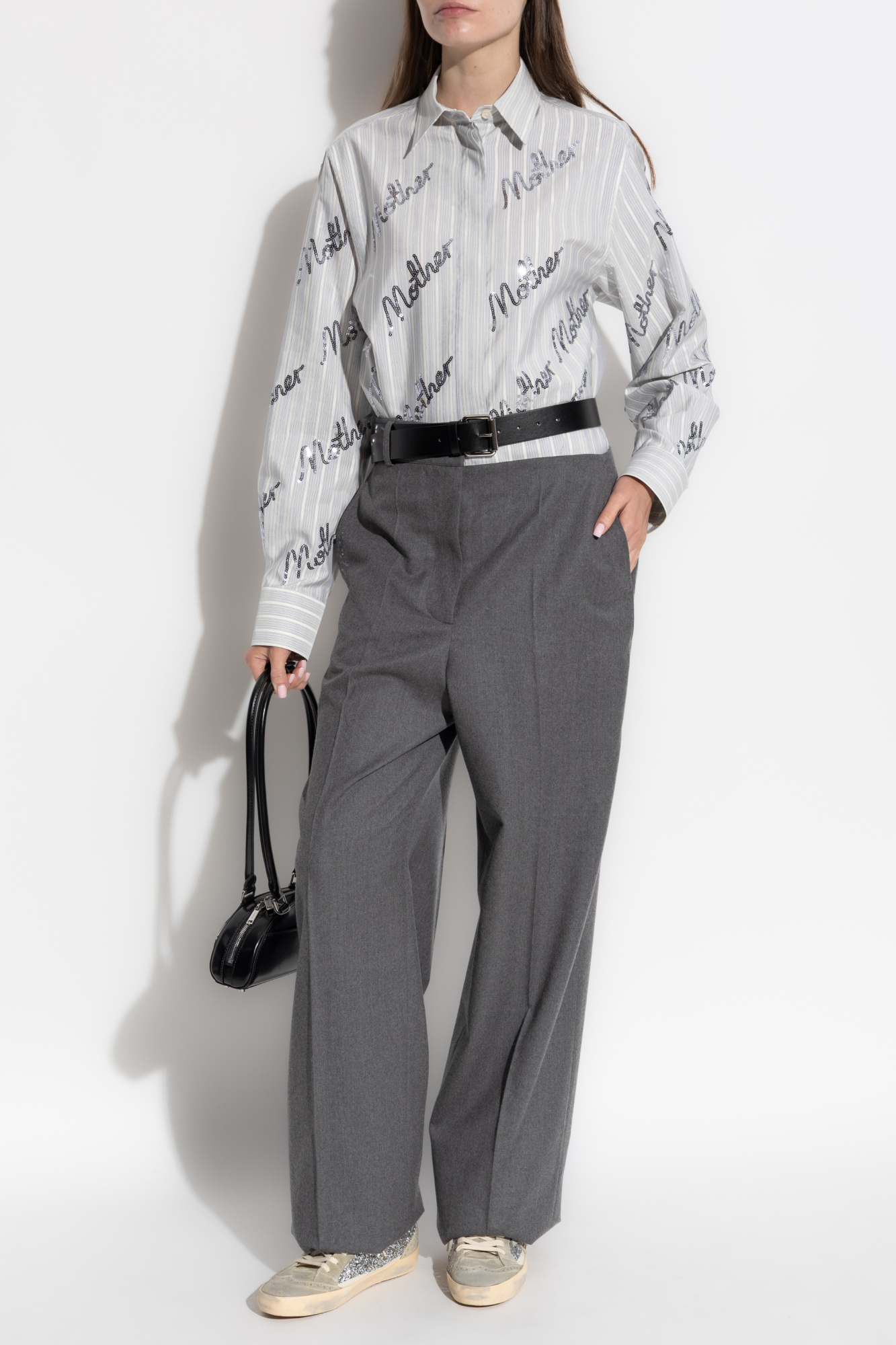 Light blue Shirt with shimmering sequins Stella McCartney